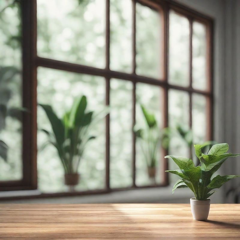 Houseplant in Low-Light Environment